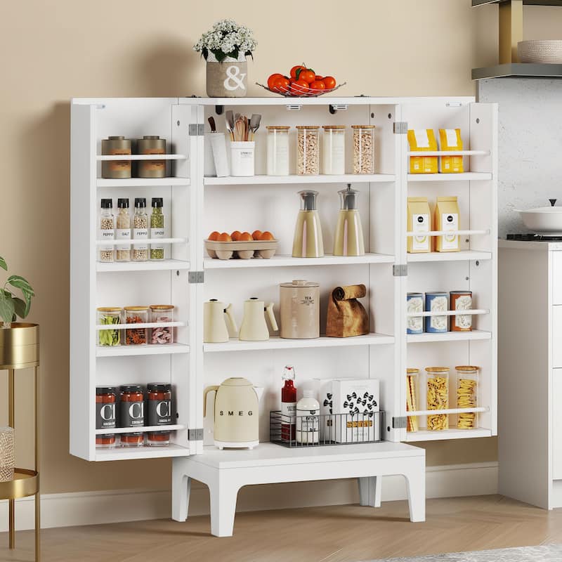 Moasis 43" Tall Kitchen Pantry Storage with 12Tiers On Sale